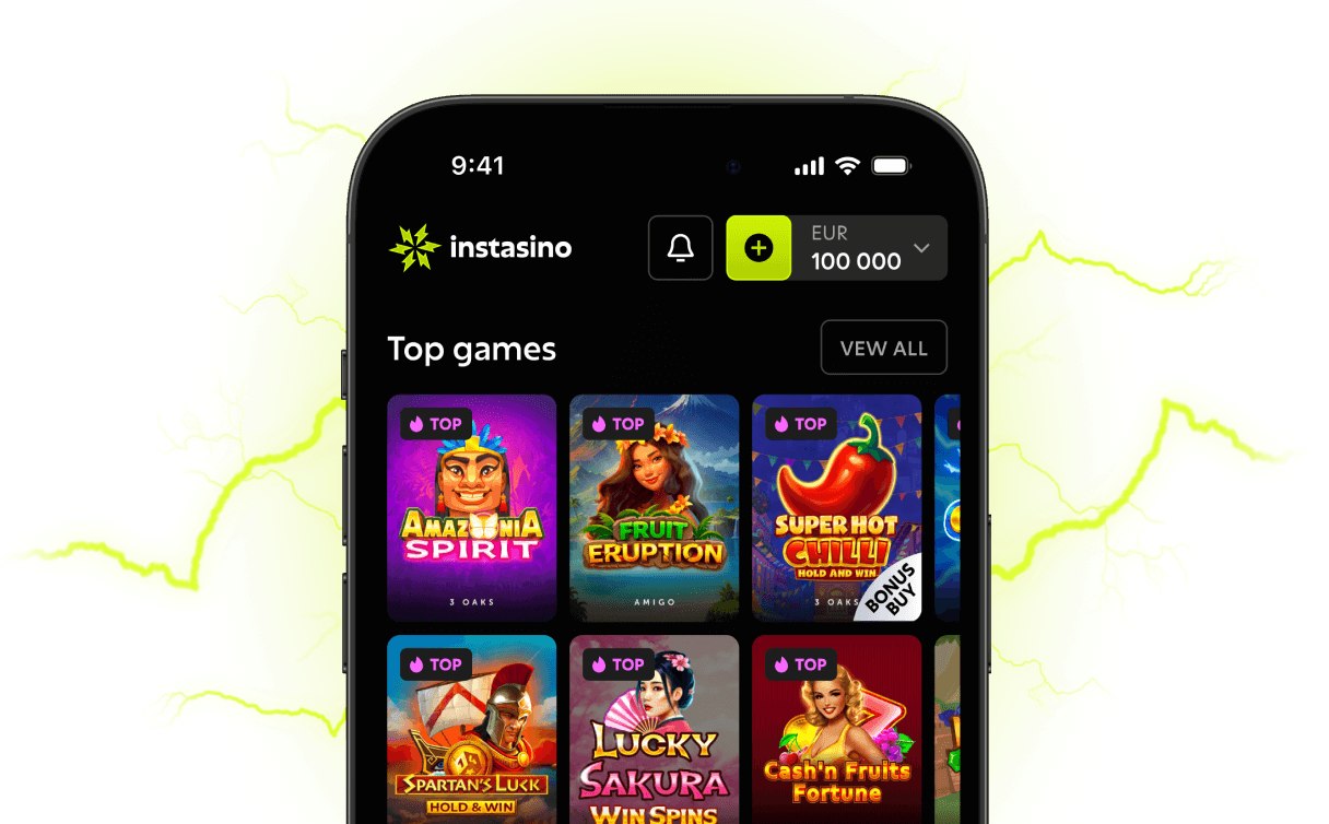 Instasino Casino App-schermafbeelding